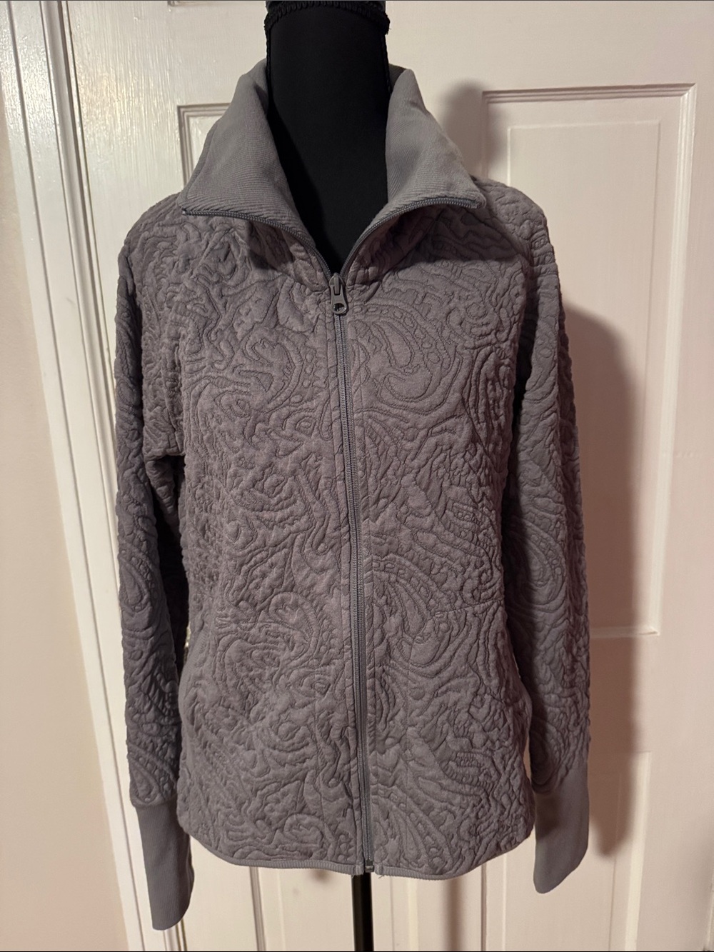Merrell Womrn's Putple Quilted Fleece Full Zip Select Wick Jacket Large